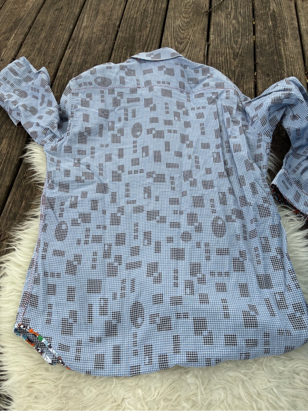 🌺like new Robert Graham button down long sleeve Collar Shirt 🌺 - Picture 7 of 7